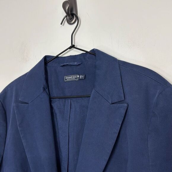 Vineyard Vines Navy Blue One Button Blazer L - Picture 2 of 6